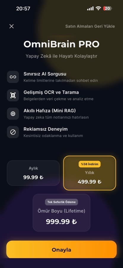 Sınırsız AI, OCR, Mini RAG ve reklamsız deneyim